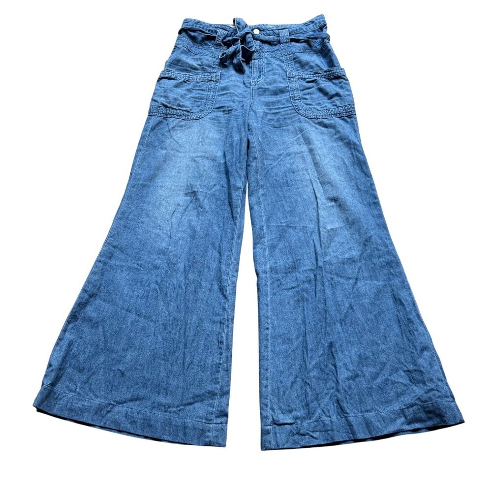 Anthropologie Blue Flare & Wide Leg Jeans